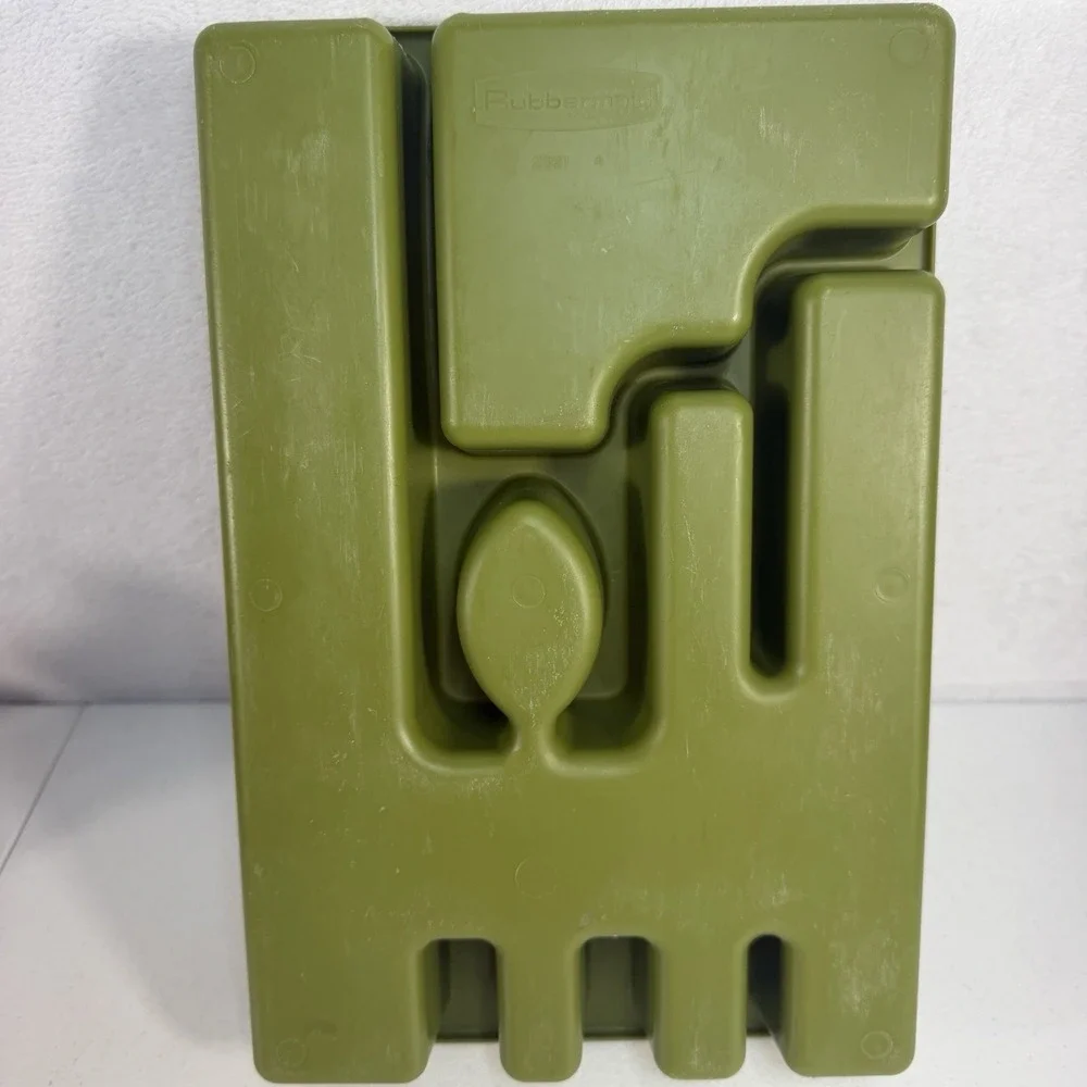 Vtg MCM Rubbermaid 2921 Green Utensil Flatware Silverware Tray Drawer‎ Organizer